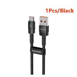 Bộ 3 cáp USB Type C Toocki 100W sạc nhanh QC4.0 cho iPhone 17 16 15 Samsung S25 Xiaomi Huawei, cáp dữ liệu Type C tốc độ cao.