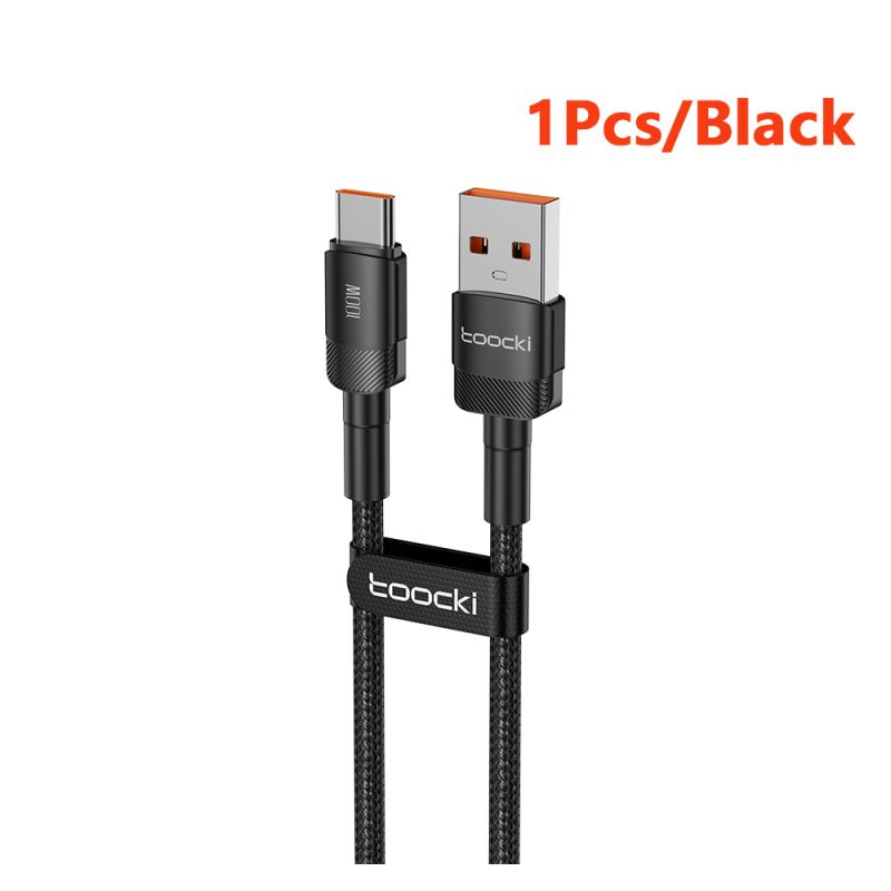 Toocki 3개입 USB 타입 C 케이블 100W 고속 충전 QC4.0 (아이폰 17 16 15, 삼성 S25, 샤오미, 화웨이 호환) 고속 타입 C 데이터 케이블