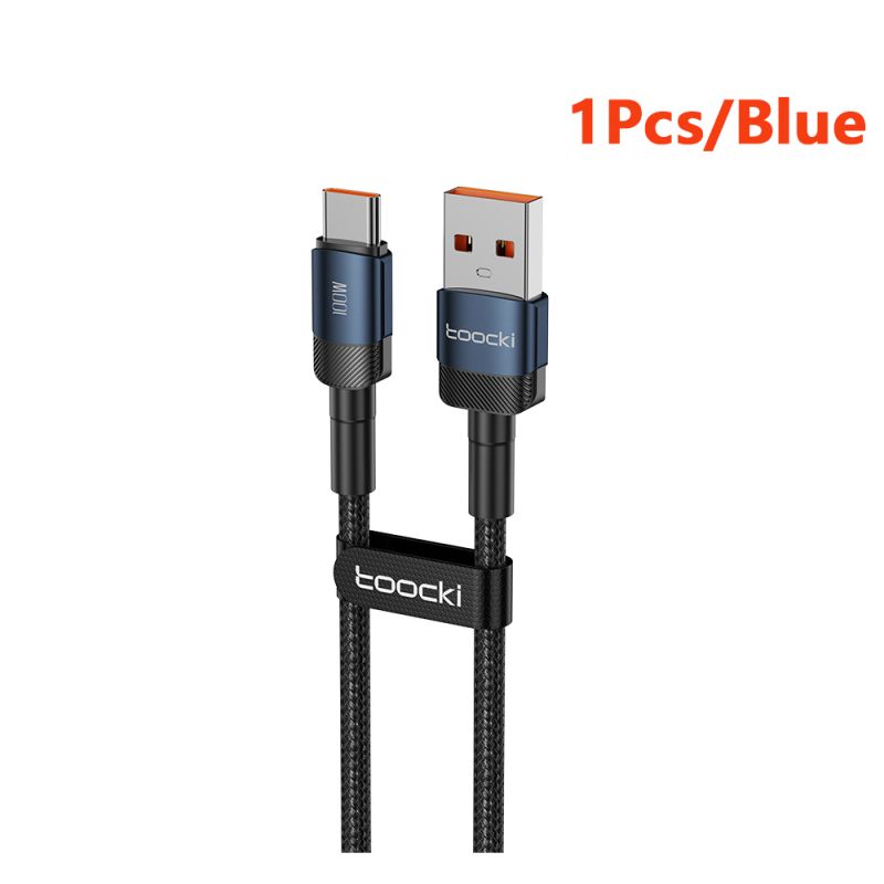 Kabel Toocki 3PCS USB typu C 100W szybkie ładowanie QC4.0 do iPhone'a 17 16 15 Samsunga S25 Xiaomi Huawei Szybki kabel typu C do