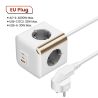Ổ cắm điện đa năng Toocki GaN với 4 ổ cắm AC, 2 cổng USB, 1 cổng Type-C, công suất 33W, QC3.0, PD20W, có tiếp đất và bảo vệ quá 