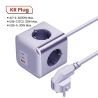 Ổ cắm điện đa năng Toocki GaN với 4 ổ cắm AC, 2 cổng USB, 1 cổng Type-C, công suất 33W, QC3.0, PD20W, có tiếp đất và bảo vệ quá 