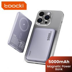 Бездротовий зарядний пристрій Toocki Magenetic PowerBank 10000mAh 15W для Magsafe PD 20W Extenal Battery для iPhone 17 16 15 14 