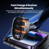 Bộ sạc điện thoại trên ô tô Toocki USB 140W PD3.0 Sạc nhanh 4.0 USB Type C dành cho Macbook iPhone 15 14 13 Samsung S22