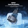 Bộ sạc điện thoại trên ô tô Toocki USB 140W PD3.0 Sạc nhanh 4.0 USB Type C dành cho Macbook iPhone 15 14 13 Samsung S22