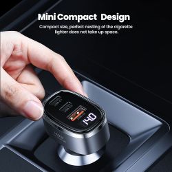 Bộ sạc điện thoại trên ô tô Toocki USB 140W PD3.0 Sạc nhanh 4.0 USB Type C dành cho Macbook iPhone 15 14 13 Samsung S22