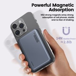 Бездротовий зарядний пристрій Toocki Magenetic PowerBank 10000mAh 15W для Magsafe PD 20W Extenal Battery для iPhone 17 16 15 14 