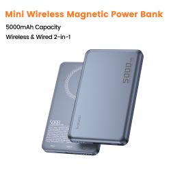 Бездротовий зарядний пристрій Toocki Magenetic PowerBank 10000mAh 15W для Magsafe PD 20W Extenal Battery для iPhone 17 16 15 14 