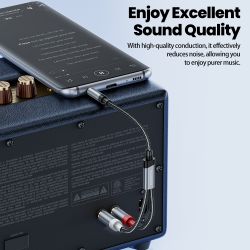 Cáp RCA Toocki, giắc cắm 3.5mm sang 2 cáp âm thanh RCA AUX, dùng cho điện thoại thông minh, amply, hệ thống âm thanh gia đình, c