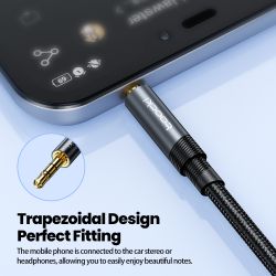 Cáp RCA Toocki, giắc cắm 3.5mm sang 2 cáp âm thanh RCA AUX, dùng cho điện thoại thông minh, amply, hệ thống âm thanh gia đình, c