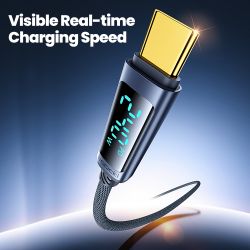 Cáp USB Toocki 240W Type C sang Type C PD3.1 màn hình hiển thị kỹ thuật số, sạc nhanh 100W, tương thích với Macbook, iPhone 16 1