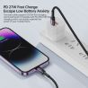 Toocki PD 27W Cable for iPhone 14 13 12 11 Pro Max 8 7 Plus Macbook 2.4A Fast Charging USB C to Lighting Cable Data Wire