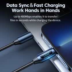 Cáp USB C Toocki PD 20W dành cho iPhone 14 13 12 11 Pro Max XR XS Màn hình Cáp sạc nhanh USB C sang Lightning cho iPhone