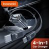 Bộ sạc ô tô Toocki 105W USB C cáp rút 0.75m PD 45W QC 3.0 SCP SFC2.0 PPS Sạc nhanh cho iPhone 17 16 Samsung Tablet