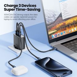 Bộ sạc Toocki 67W GaN màn hình kỹ thuật số sạc nhanh 4.0 3.0 USB Type-C tốc độ cao dành cho Laptop iPhone Samsung Xiaomi Realme 