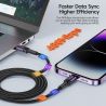 Toocki PD 27W Cable for iPhone 14 13 12 11 Pro Max 8 7 Plus Macbook 2.4A Fast Charging USB C to Lighting Cable Data Wire