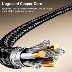 Cáp chuyển đổi âm thanh Toocki USB-C/Lightning sang jack 3.5mm AUX (đầu đực sang đầu đực)