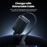 Toocki 67W GaN USB C 충전기 (접이식 Type C 케이블 포함) PPS PD3.0 SFC2.0 고속 충전기 (iPhone 16 15, Samsung S25 S24, 노트북 호환)
