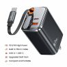 Toocki 67W GaN USB C 충전기 (접이식 Type C 케이블 포함) PPS PD3.0 SFC2.0 고속 충전기 (iPhone 16 15, Samsung S25 S24, 노트북 호환)