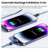 Cáp USB Lightning Toocki tự động tắt nguồn thông minh, dòng điện 2.4A, cáp sạc dữ liệu cho iPhone 14 13 12 11 Pro Max 8 7 SE XS 