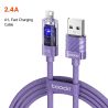 Cáp USB Lightning Toocki tự động tắt nguồn thông minh, dòng điện 2.4A, cáp sạc dữ liệu cho iPhone 14 13 12 11 Pro Max 8 7 SE XS 