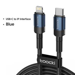 Cáp Toocki PD 27W dành cho iPhone 14 13 12 11 Pro Max 8 7 Plus Macbook, sạc nhanh 2.4A, cáp USB C sang Lightning, dây truyền dữ 