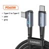 Cáp USB Type-C sang Type-C góc 90 độ Toocki dành cho Xiaomi Samsung Huawei Macbook iPad, sạc nhanh 100W, cáp dữ liệu Type-C.