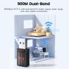 Bộ chuyển đổi WiFi Bluetooth USB Toocki 2 trong 1, bộ phát băng tần kép 2.4G/5G AX900 WiFi 6 900Mbps, card mạng không dây cho PC