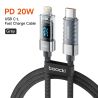 Toocki USB-Typ-C-Kabel für iPhone 14, 13, 12, 11 Pro Max, XR, XS, Digitalanzeige, PD, 20W USB-Lightning-Kabel, Schnellladefunkti