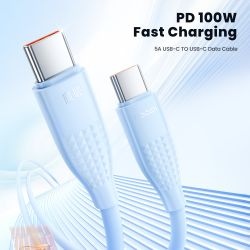 Cáp sạc nhanh Toocki USB Type C sang Type C cho iPhone 16 15 Macbook iPad 100W 5A, tương thích với Samsung Xiaomi.