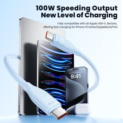 Cáp sạc nhanh Toocki USB Type C sang Type C cho iPhone 16 15 Macbook iPad 100W 5A, tương thích với Samsung Xiaomi.