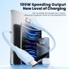 Cáp sạc nhanh Toocki USB Type C sang Type C cho iPhone 16 15 Macbook iPad 100W 5A, tương thích với Samsung Xiaomi.