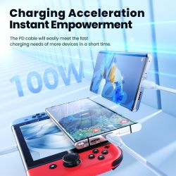 Cáp sạc nhanh Toocki USB Type C sang Type C cho iPhone 16 15 Macbook iPad 100W 5A, tương thích với Samsung Xiaomi.