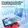 Cáp sạc nhanh Toocki USB Type C sang Type C cho iPhone 16 15 Macbook iPad 100W 5A, tương thích với Samsung Xiaomi.