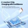 Cáp sạc nhanh Toocki USB Type C sang Type C cho iPhone 16 15 Macbook iPad 100W 5A, tương thích với Samsung Xiaomi.