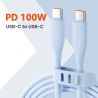 Cáp sạc nhanh Toocki USB Type C sang Type C cho iPhone 16 15 Macbook iPad 100W 5A, tương thích với Samsung Xiaomi.