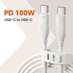 Cáp sạc nhanh Toocki USB Type C sang Type C cho iPhone 16 15 Macbook iPad 100W 5A, tương thích với Samsung Xiaomi.