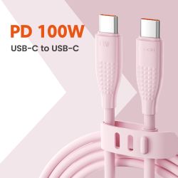 Cáp sạc nhanh Toocki USB Type C sang Type C cho iPhone 16 15 Macbook iPad 100W 5A, tương thích với Samsung Xiaomi.