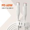 Cáp sạc nhanh Toocki USB Type C sang Type C cho iPhone 16 15 Macbook iPad 100W 5A, tương thích với Samsung Xiaomi.