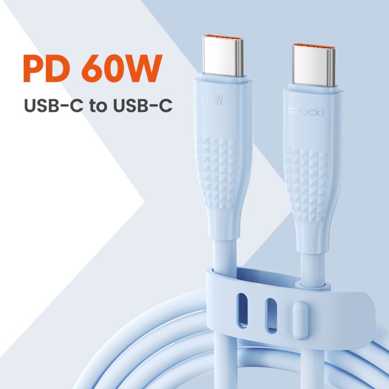 Cáp sạc nhanh Toocki USB Type C sang Type C cho iPhone 16 15 Macbook iPad 100W 5A, tương thích với Samsung Xiaomi.