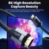 Cáp HDMI USB Toocki dành cho Xiaomi TV Box, PS5, USB HUB, máy chiếu, tốc độ cực cao, được chứng nhận 8K@60Hz, 48Gbps, EARC, Dolb