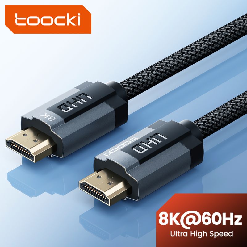 Cáp HDMI USB Toocki dành cho Xiaomi TV Box, PS5, USB HUB, máy chiếu, tốc độ cực cao, được chứng nhận 8K@60Hz, 48Gbps, EARC, Dolb