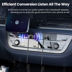 Bộ thu âm thanh Bluetooth 5.0 Toocki dành cho ô tô, chuyển đổi từ USB sang jack 3.5mm AUX, bộ phát Bluetooth rảnh tay cho ô tô.