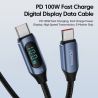 Cáp Toocki Type C sang Type C 100W PD Sạc nhanh USB C sang USB C cho Xiaomi POCO f3 Realme Macbook iPad