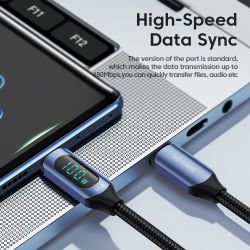Cáp Toocki Type C sang Type C 100W PD Sạc nhanh USB C sang USB C cho Xiaomi POCO f3 Realme Macbook iPad