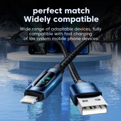 Cáp USB Toocki dành cho iPhone 14 13 12 11 Pro Max XR XS 8 7 Plus AirPods Màn hình kỹ thuật số Cáp sạc Lightning 2.4A cho iPhone