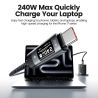 สายชาร์จ Toocki X111 240W USB C ชาร์จเร็ว PD3.1 พร้อมจอแสดงผลดิจิตอล OLED สาย Type C ถึง Type C สำหรับ Macbook iPhone 17 Samsung