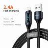 Cáp USB Toocki dành cho iPhone 14 13 12 11 Pro Max XR XS 8 7 Plus AirPods Màn hình kỹ thuật số Cáp sạc Lightning 2.4A cho iPhone