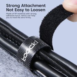 Bộ 5 kẹp giữ dây cáp Toocki 1M/2M/3M/5M dùng để quản lý dây cáp chuột, bàn phím, tai nghe, bảo vệ dây điện.