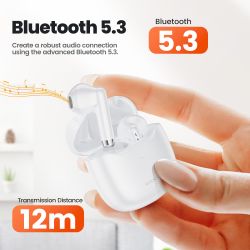 Tai nghe không dây Toocki V08 Bluetooth 5.3, âm thanh nổi HiFi, chống nước, tai nghe thể thao có micro dành cho Android.