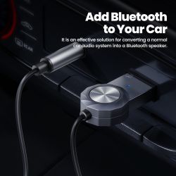 Bộ chuyển đổi Bluetooth 5.1 Toocki dành cho âm thanh xe hơi, cáp lò xo USB sang jack 3.5mm, bộ dụng cụ rảnh tay cho bộ phát Blue